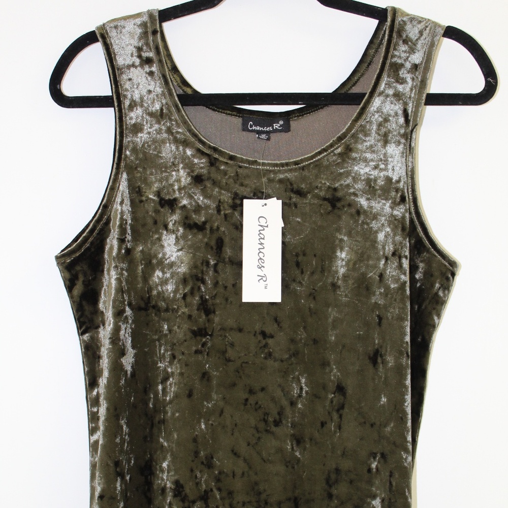 NWT Chances R Crush Velvet Top
